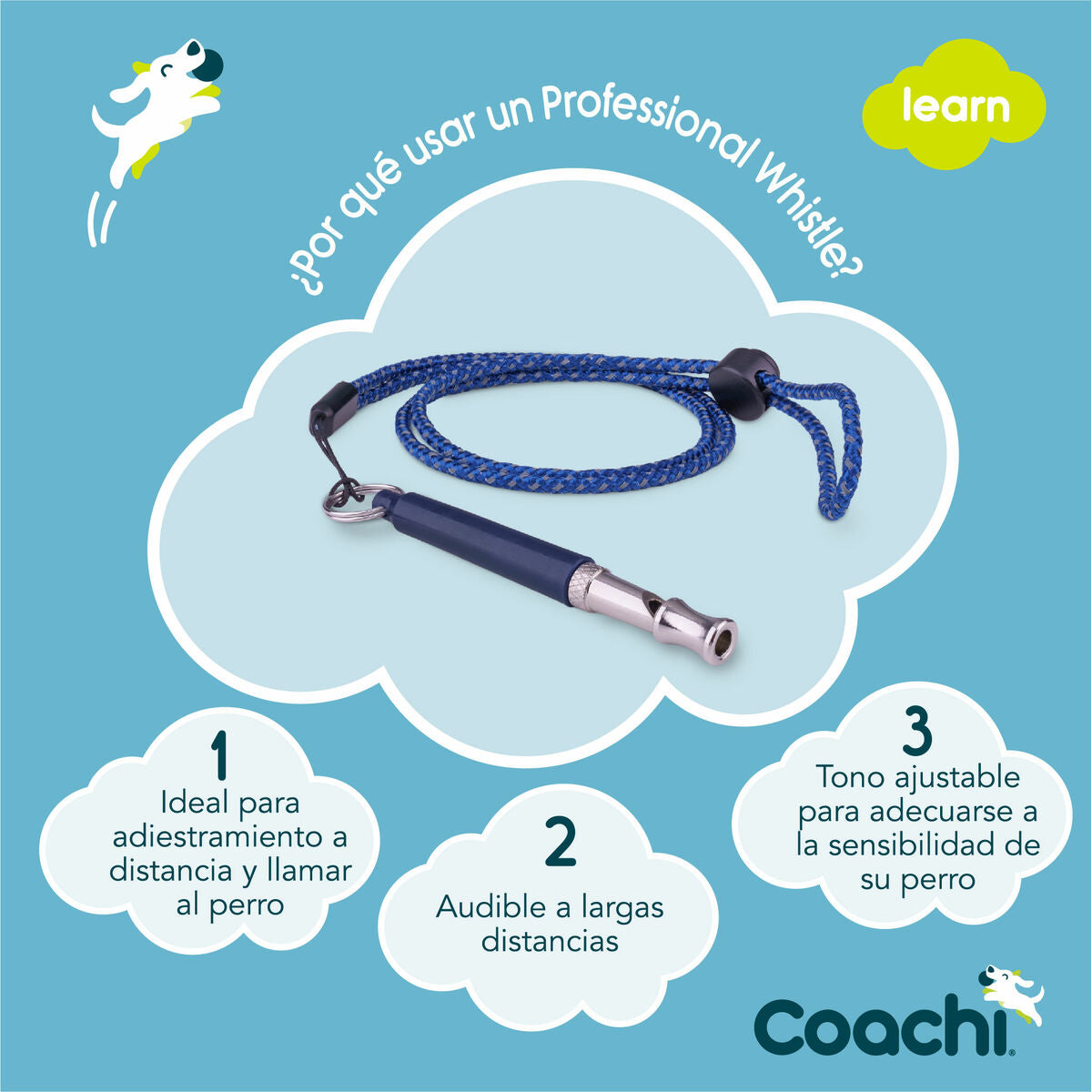 Fischietto per Addestramento Cani Coachi Blu - Training Professionale