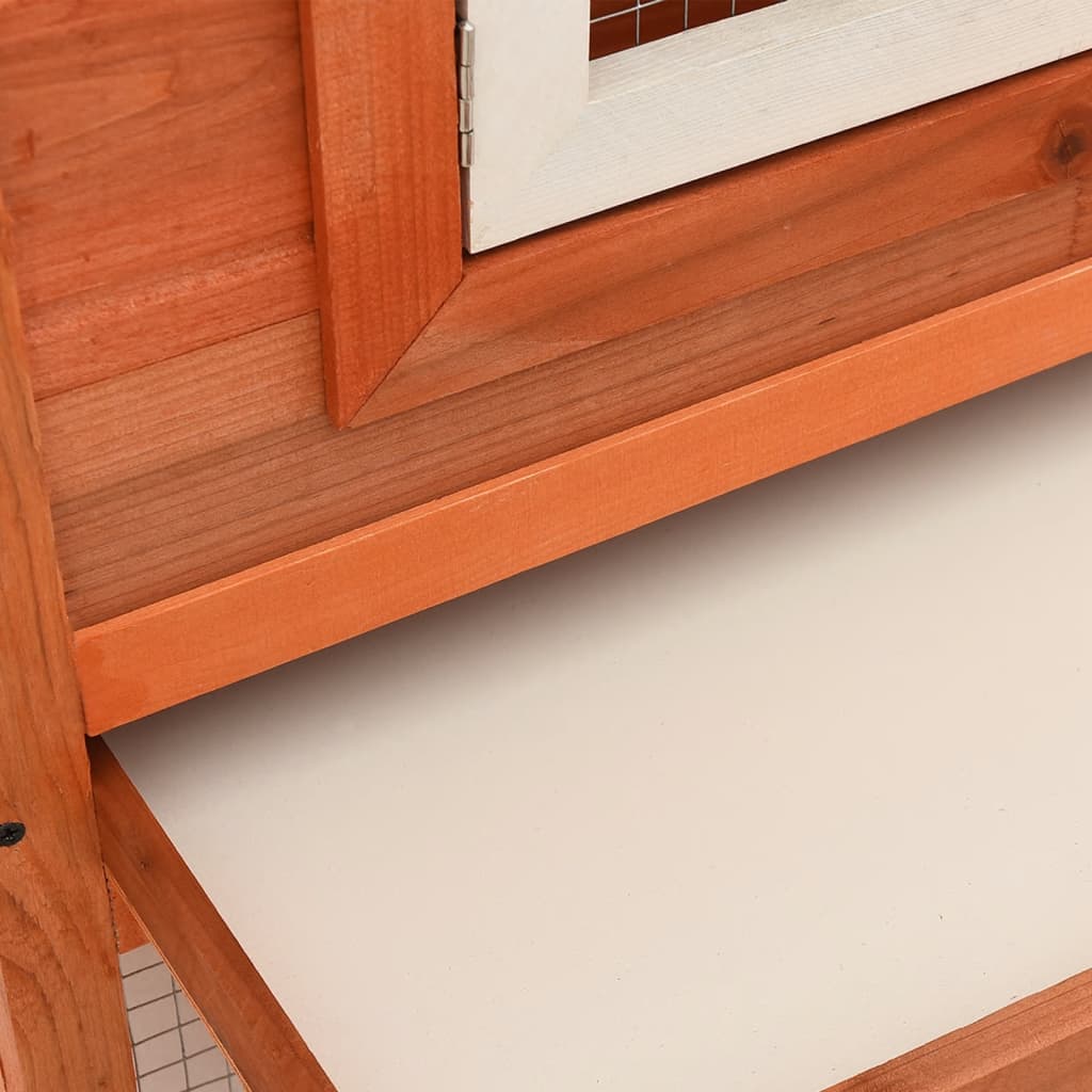 Gabbia per Conigli VidaXL Grande Outdoor a 2 Piani - Pollaio in Legno Doppia Casa