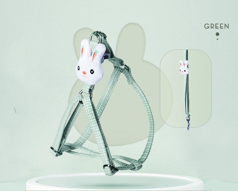 Pettorina Anti-Fuga per Cani e Conigli con Design Pied de Poule - Imbracatura Regolabile