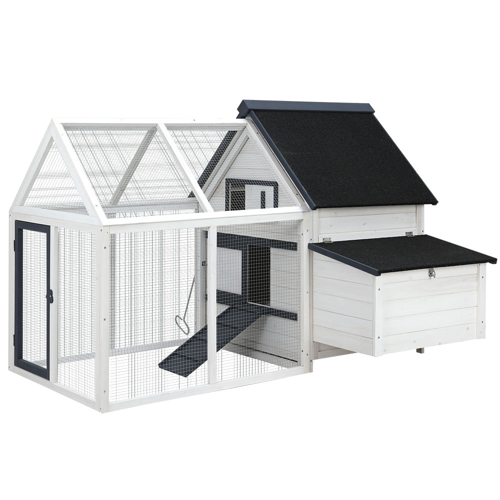 Gabbia XL per Conigli e Galline 166cm - Pollaio e Casa per Conigli in Legno