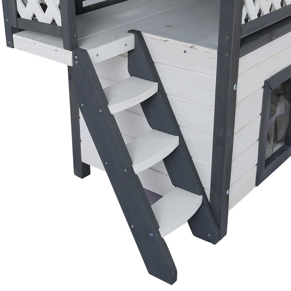 Casetta per Gatti e Conigli NNEDSZ in Legno - Cuccia Outdoor per Piccoli Animali