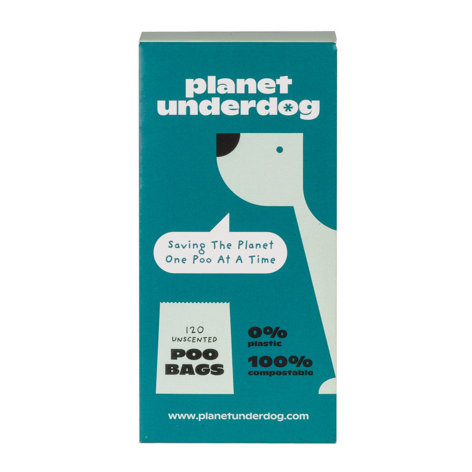 60 Planet Underdog Compostable Dog Poop Bags - Green Box
