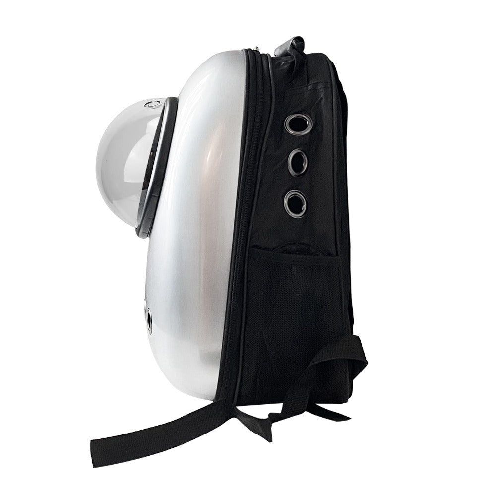 Batoh pro domácí mazlíčky, stříbrný